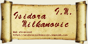 Isidora Milkanović vizit kartica